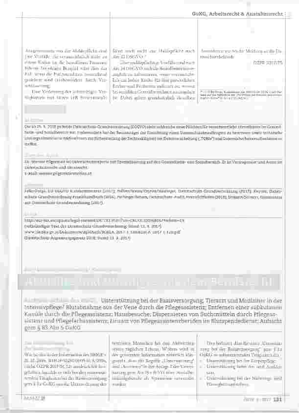Vorschauseite 1: Aktuelles und Wichtiges aus dem Berufsrecht