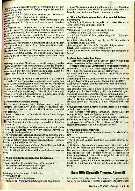 Vorschauseite 3: Organisation und Maßnahmen der Erste Hilfe bei Notfällen und die Aufgaben mittlerer medizinische Fachkräfte bis zum Eintreffen der SMH