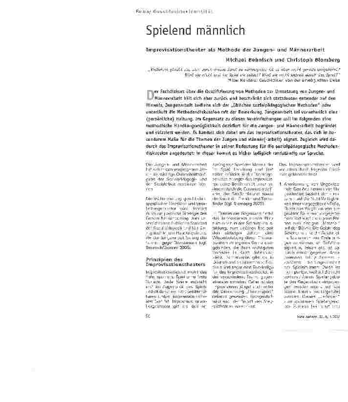 Vorschauseite 1: Spielend männlich