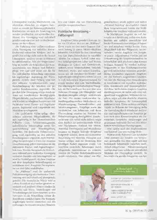 Vorschauseite 2: Umfassende Palliativversorgung im Kinderund Jugendhospiz