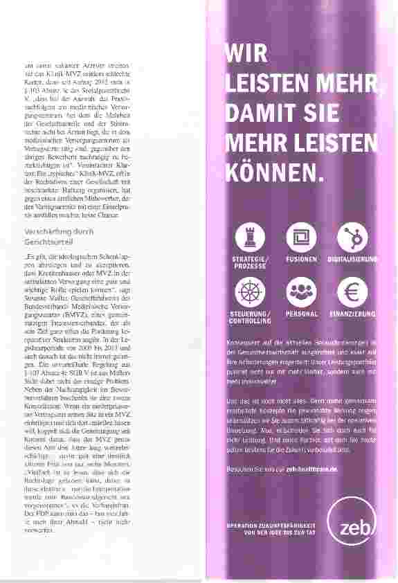 Vorschauseite 2: Hürden für MVZ bei Arztsitz-Zukäufen Vorfahrt für Einzelkämpfer