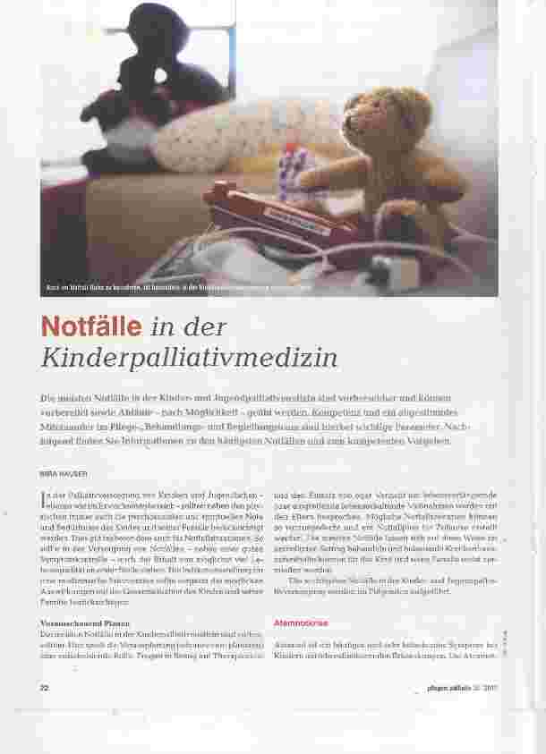 Vorschauseite 1: Notfälle in der Kinderpalliativmedizin