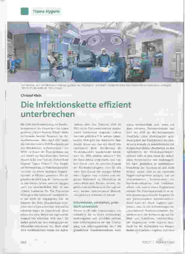 Vorschauseite 1: Die Infektionskette effizient unterbrechen