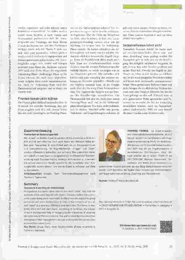Vorschauseite 4: Gruppe oder Team: Wo stehen wir, wo wollen wir hin?