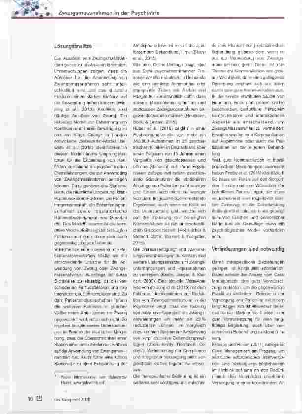 Vorschauseite 3: Zwangsmassnahmen in der Psychiatrie