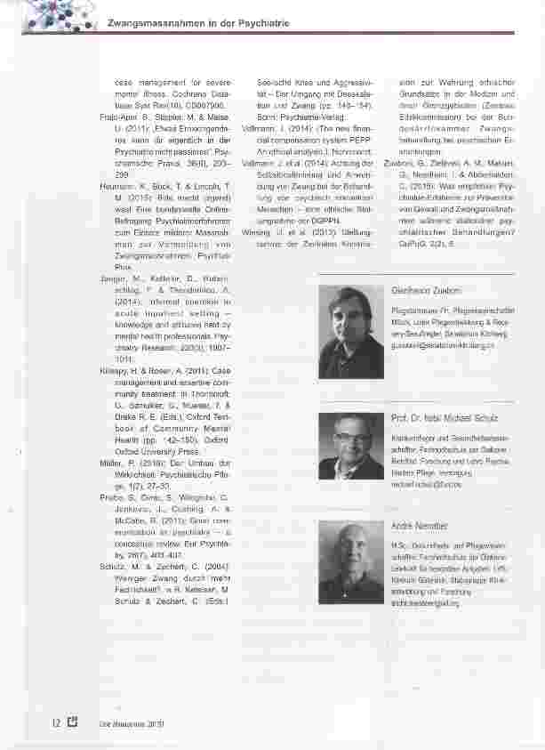 Vorschauseite 5: Zwangsmassnahmen in der Psychiatrie