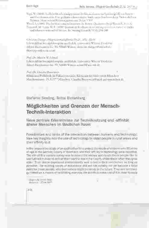 Vorschauseite 1: Möglichkeiten und Grenzen der Mensch-Technik-Interaktion