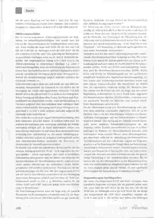 Vorschauseite 2: Vergütung ambulanter Notfallbehandiungen seit dem 1. April 2017