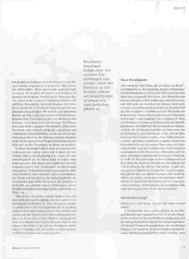 Vorschauseite 2: Vom Umgang mit dem Recht in der Begleitung von Menschen mit Demenz