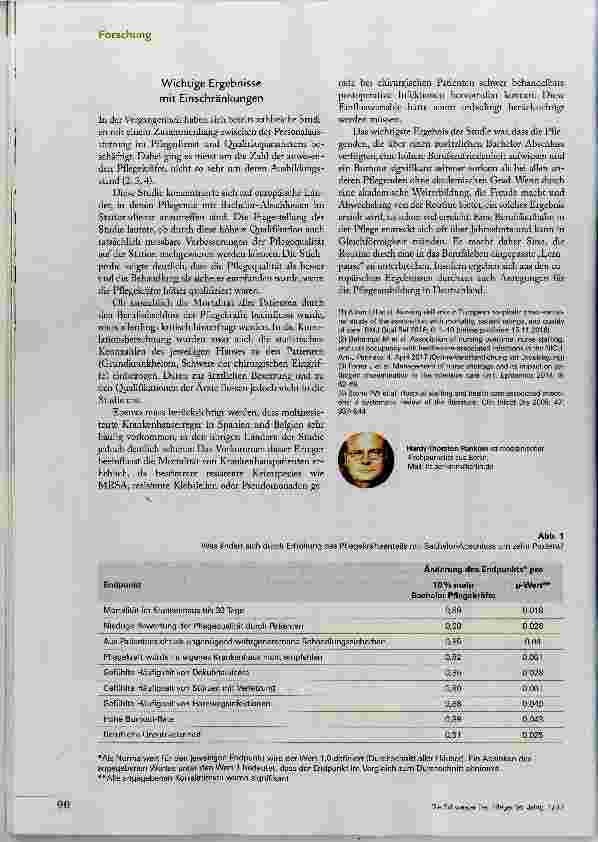 Vorschauseite 3: Höhere Pflegequalität, weniger Burnout