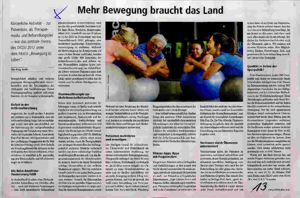 Vorschauseite 1: Mehr Bewegung braucht das Land