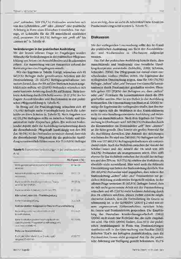 Vorschauseite 5: Die praktische Pflegeausbildung aus Sicht Auszubildender und Studierender in Oberbayern