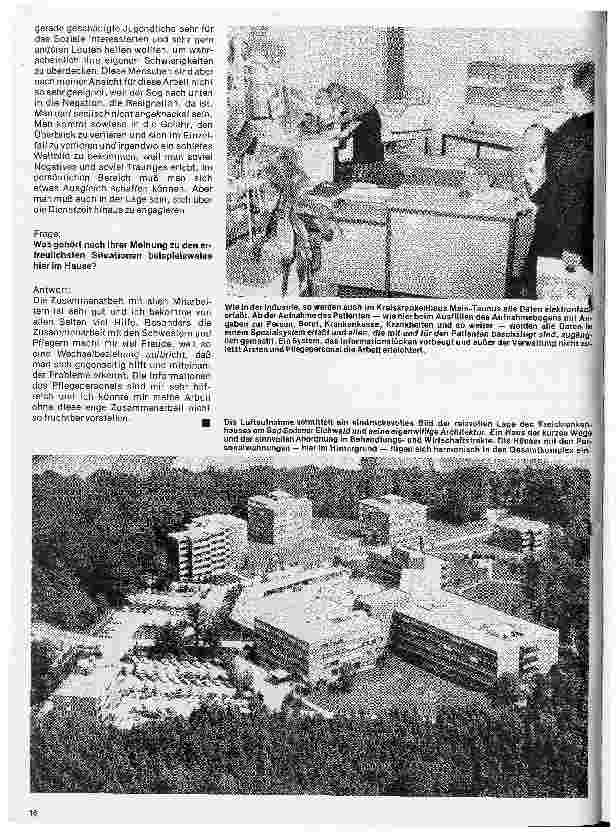 Vorschauseite 5: Das Kreiskrankenhaus Main-Taunus in Bad Soden Interview mit Marie Luise Budzindki, Sozialarbeiterin im Haus