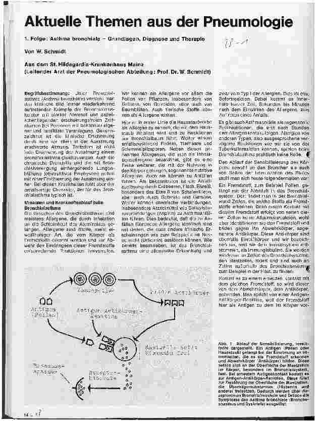 Vorschauseite 1: Aktuelle Themen aus der Pneumologie 1. Folge: Asthma bronchiale - Grundlagen, Diagnose und Therapie