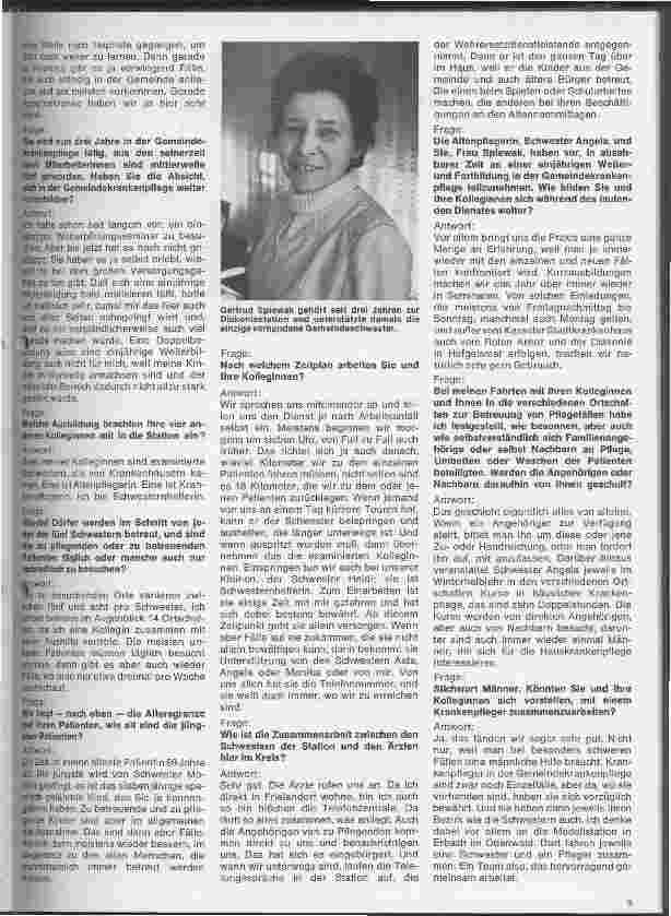 Vorschauseite 2: Die Diakoniestation Frielendorf-Modellversuch eines Zentrums für Gemeinschaftshilfe // Interview mit Schwester Gertrud Spiewak