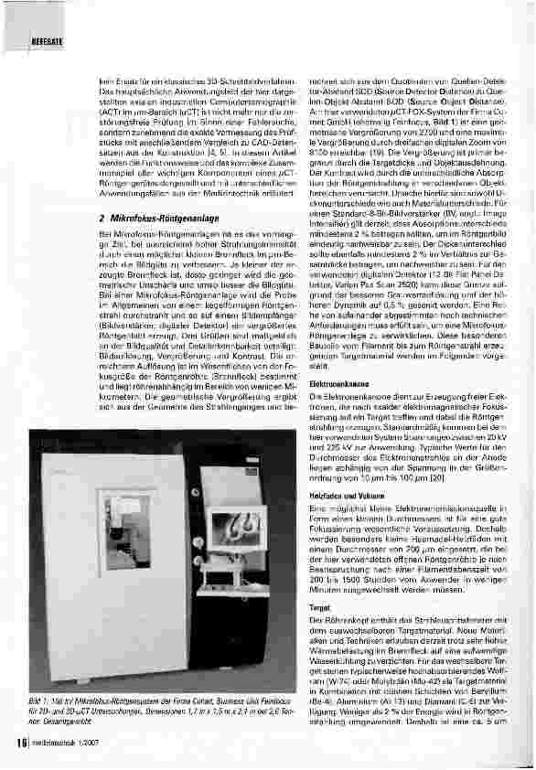 Vorschauseite 2: Axiale Mikrofokus Computertomographie (JL/ACT)Fast nichts bleibt verborgen