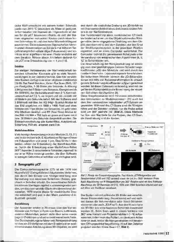 Vorschauseite 3: Axiale Mikrofokus Computertomographie (JL/ACT)Fast nichts bleibt verborgen