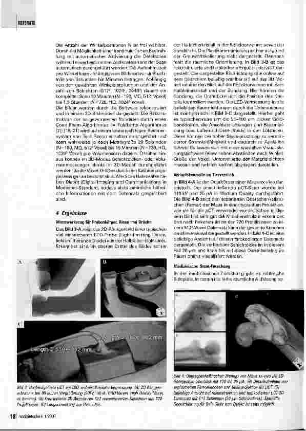 Vorschauseite 4: Axiale Mikrofokus Computertomographie (JL/ACT)Fast nichts bleibt verborgen
