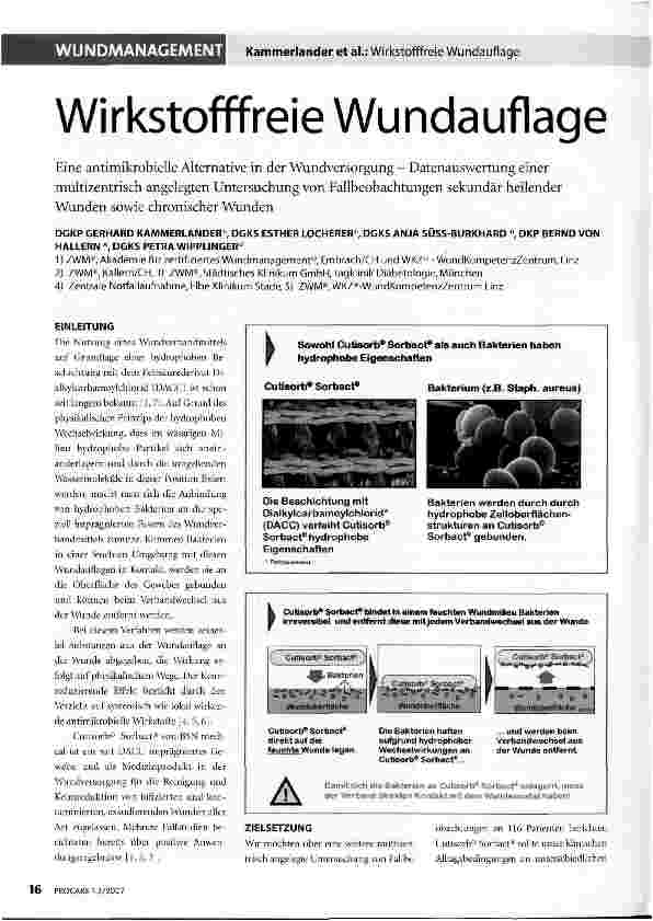 Vorschauseite 1: Wirkstofffreie Wundauflage