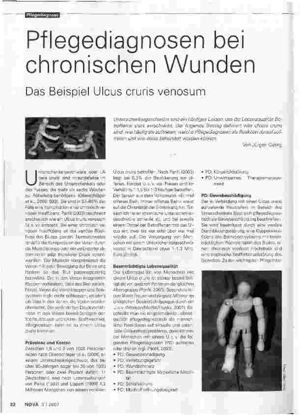 Vorschauseite 1: Pflegediagnosen bei chronischen Wunden