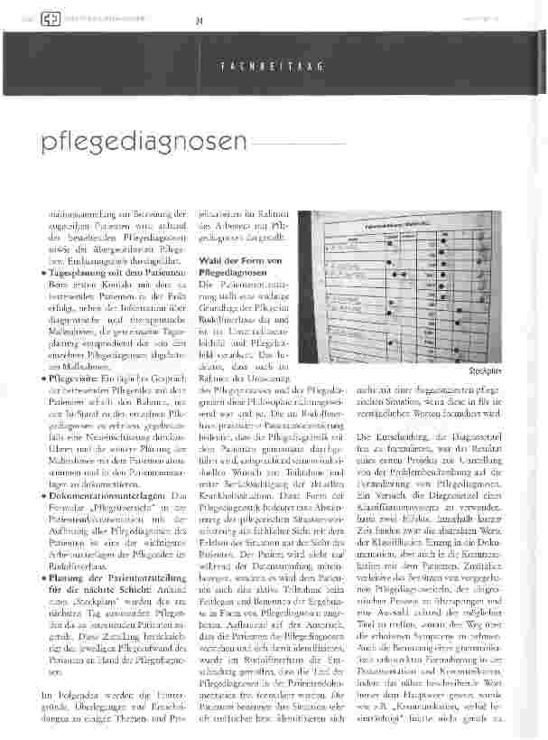 Vorschauseite 2: Das arbeiten mit pflegediagnosen im rudolfinerhaus wienein weg zum ziel. .. oder der weg ist das ziel?