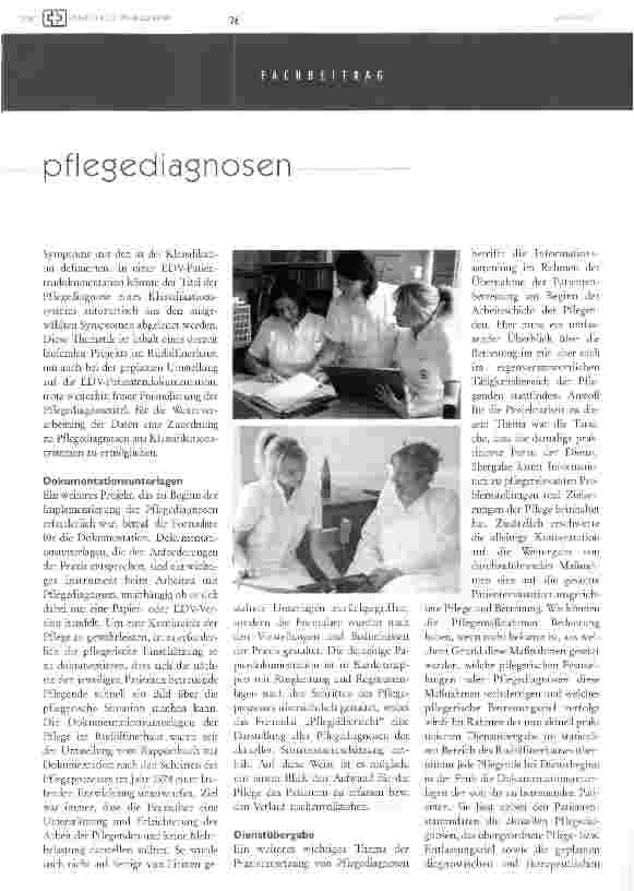 Vorschauseite 4: Das arbeiten mit pflegediagnosen im rudolfinerhaus wienein weg zum ziel. .. oder der weg ist das ziel?