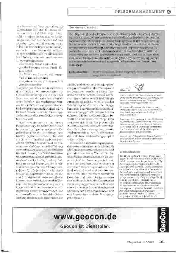 Vorschauseite 4: Expertenstandard Dekubitusprophylaxe - Fazit aus der Implementierung - Auf dem Weg kontinuierlicher Verbesserungen