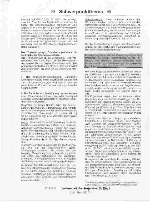 Vorschauseite 3: Über den Sinn und Unsinn von pflegerischen Überleitungsbögen