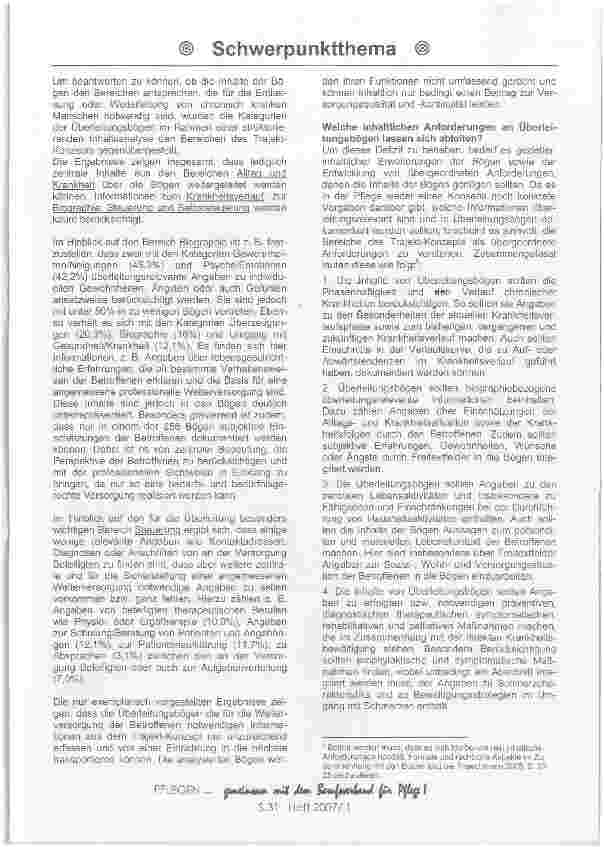 Vorschauseite 4: Über den Sinn und Unsinn von pflegerischen Überleitungsbögen