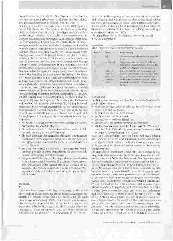 Vorschauseite 2: IGOR - Individuelle und Gruppenobservation der ReanimationObjektive Methode zur Beurteilung der HLW-Ausbildungseffektivität