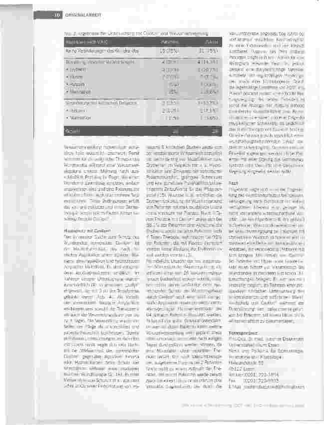 Vorschauseite 5: Wundrandschutz mit Cavilon® während Vakuumversiegelung: Resultate einer klinischen Untersuchung bei Patienten mit Ulcus cruris