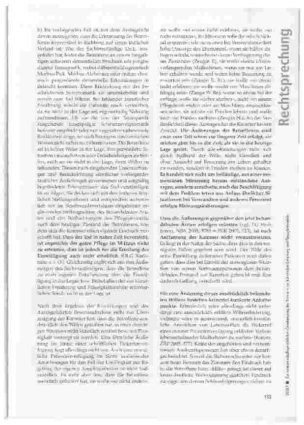 Vorschauseite 3: Zur vormundschaftsgerichtlichen Genehmigung des Abbruchs der künstlichen Ernährung und Flüssigkeitszufuhr