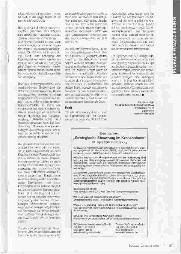 Vorschauseite 3: In Zukunft plurale Finanzierung