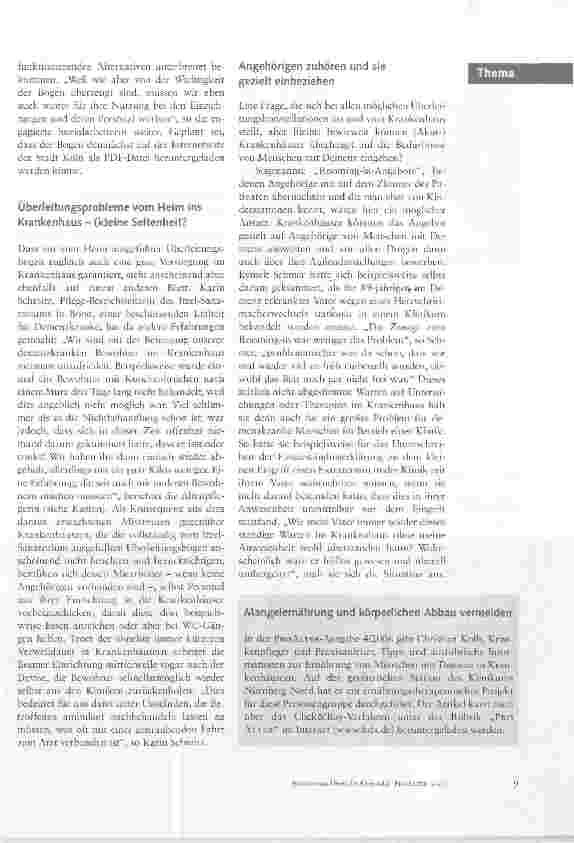 Vorschauseite 3: Patienten mit Demenz - von neuen Konzepten, aktuellen Modellen und vielen Erfahrungen