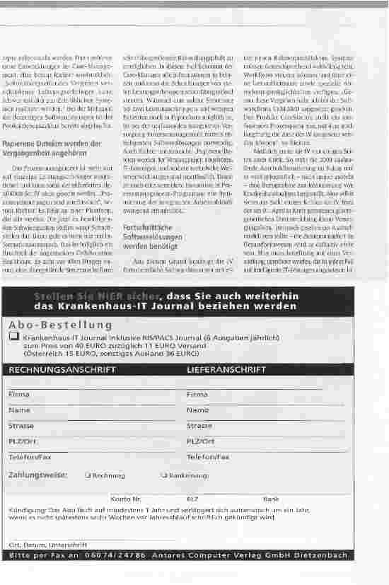 Vorschauseite 2: Grenzenlos - Neue Chancen in der Integrierten Versorgung (IV)