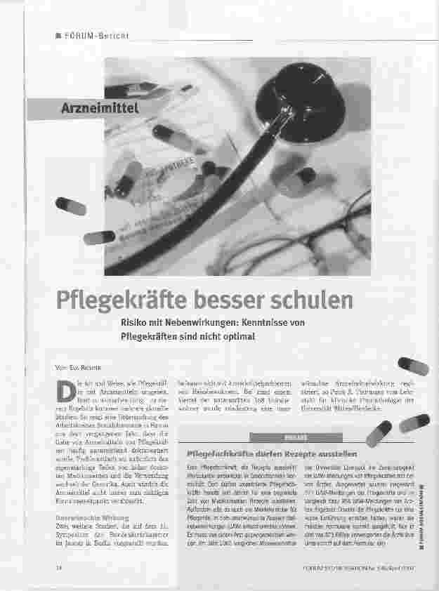 Vorschauseite 1: Pflegekräfte besser schulen