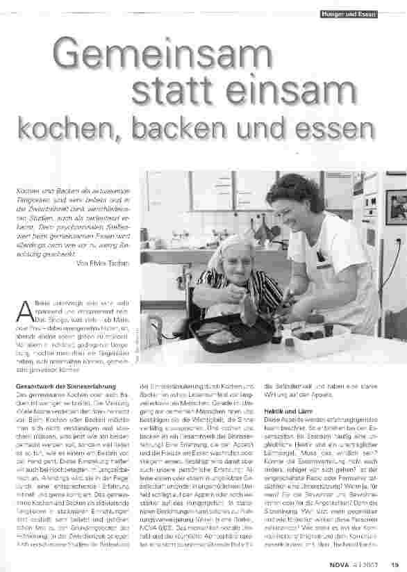 Vorschauseite 1: Gemeinsam statt einsamkochen, backen und essen