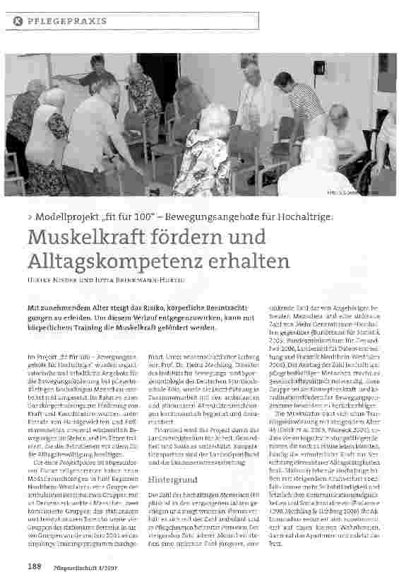 Vorschauseite 1: Muskelkraft fördern und Alltagskompetenz erhalten