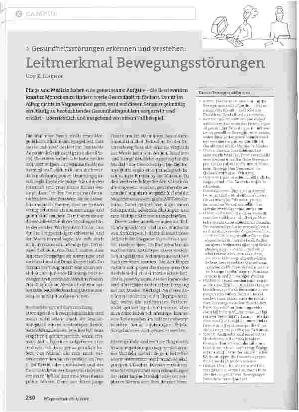 Vorschauseite 1: Gesundheitsstörungen erkennen und verstehen: Leitmerkmal Bewegungsstörungen