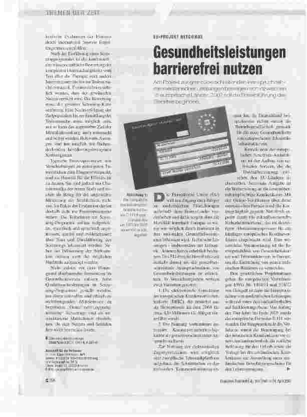 Vorschauseite 1: Gesundheitsleistungen barrierefrei nutzen