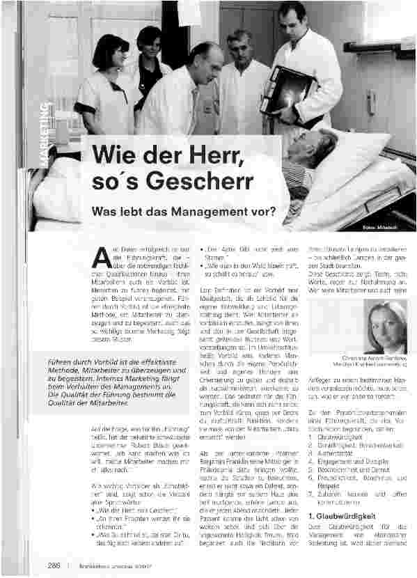 Vorschauseite 1: Wie der Herr, sos Gescherr