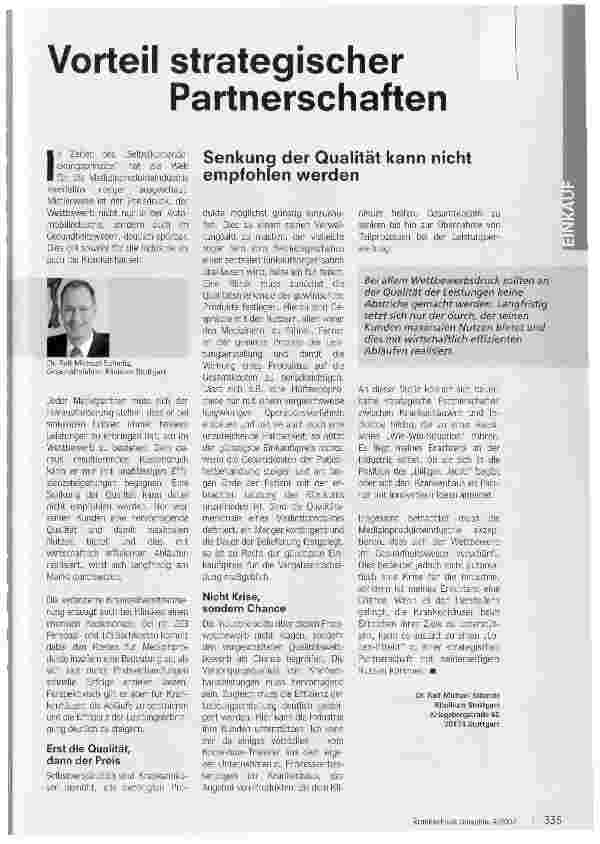 Vorschauseite 1: Vorteil strategischer Partnerschaften