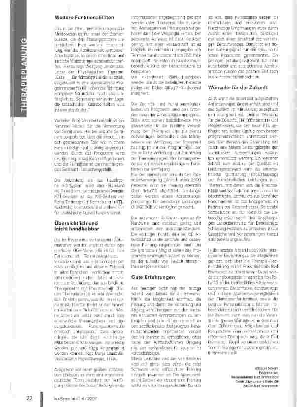 Vorschauseite 3: Therapieplanung leicht gemacht