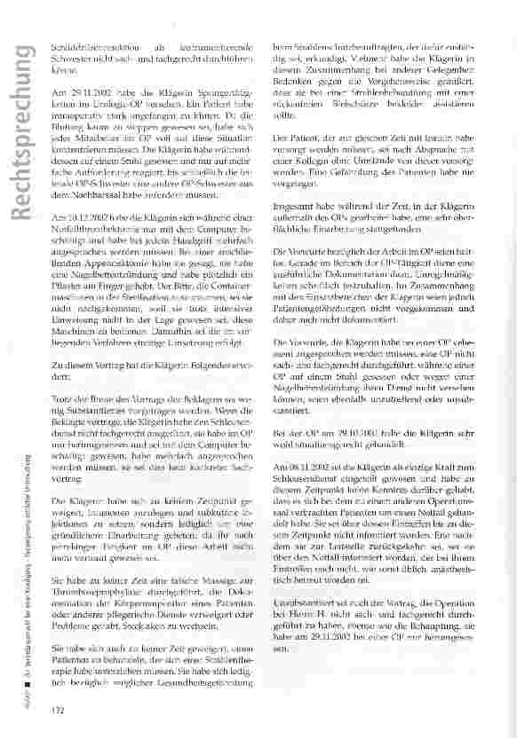 Vorschauseite 4: Zur Vertretungsmacht bei einer Kündigung -Verweigerung ärztlicher Untersuchung