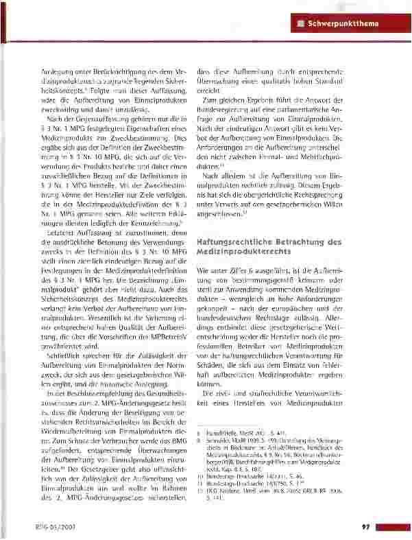 Vorschauseite 4: Rechtliche Rahmenbedingungen zur Aufbereitung von Medizinprodukten