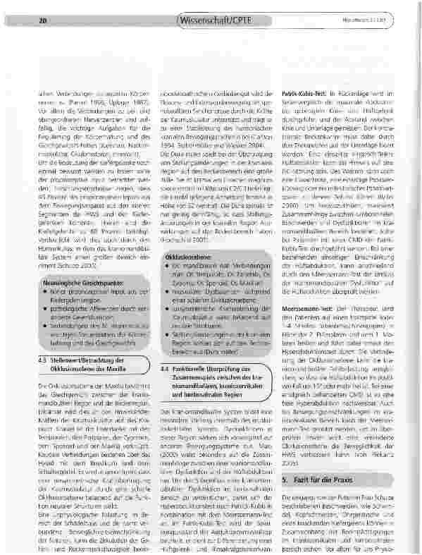 Vorschauseite 6: Mögliche Dysfunktionen des Kiefergelenks - Darstellung funktioneller Zusammenhänge und Vernetzungen