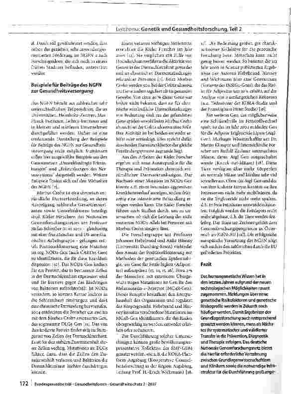 Vorschauseite 5: Das nationale Genomforschungsnetz