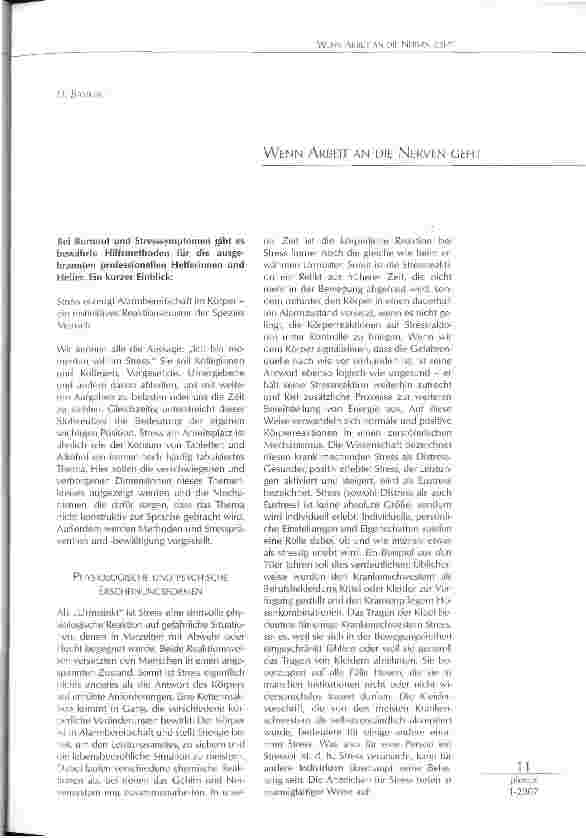 Vorschauseite 1: WENN ARBEIT AN DIE NERVEN GEHT