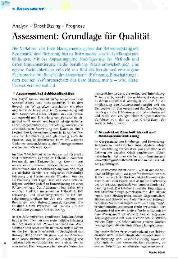 Vorschauseite 1: Assessment: Grundlage für Qualität