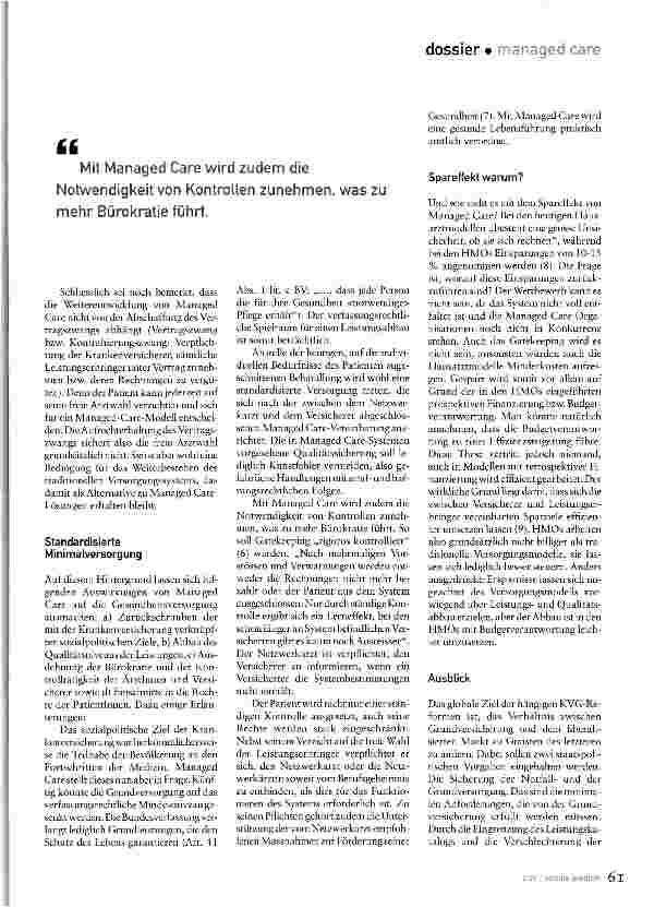Vorschauseite 3: Der Vorteil des Versicherers ist der Nachteil des Patienten